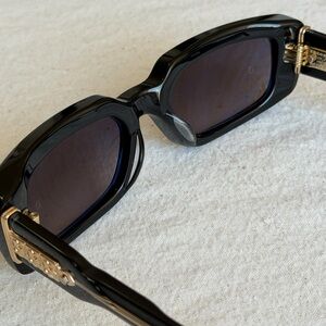 Chrome Hearts Zelda Sunglasses BK-18KGP Black w/ 18K Gold Hardware 53□21-143
